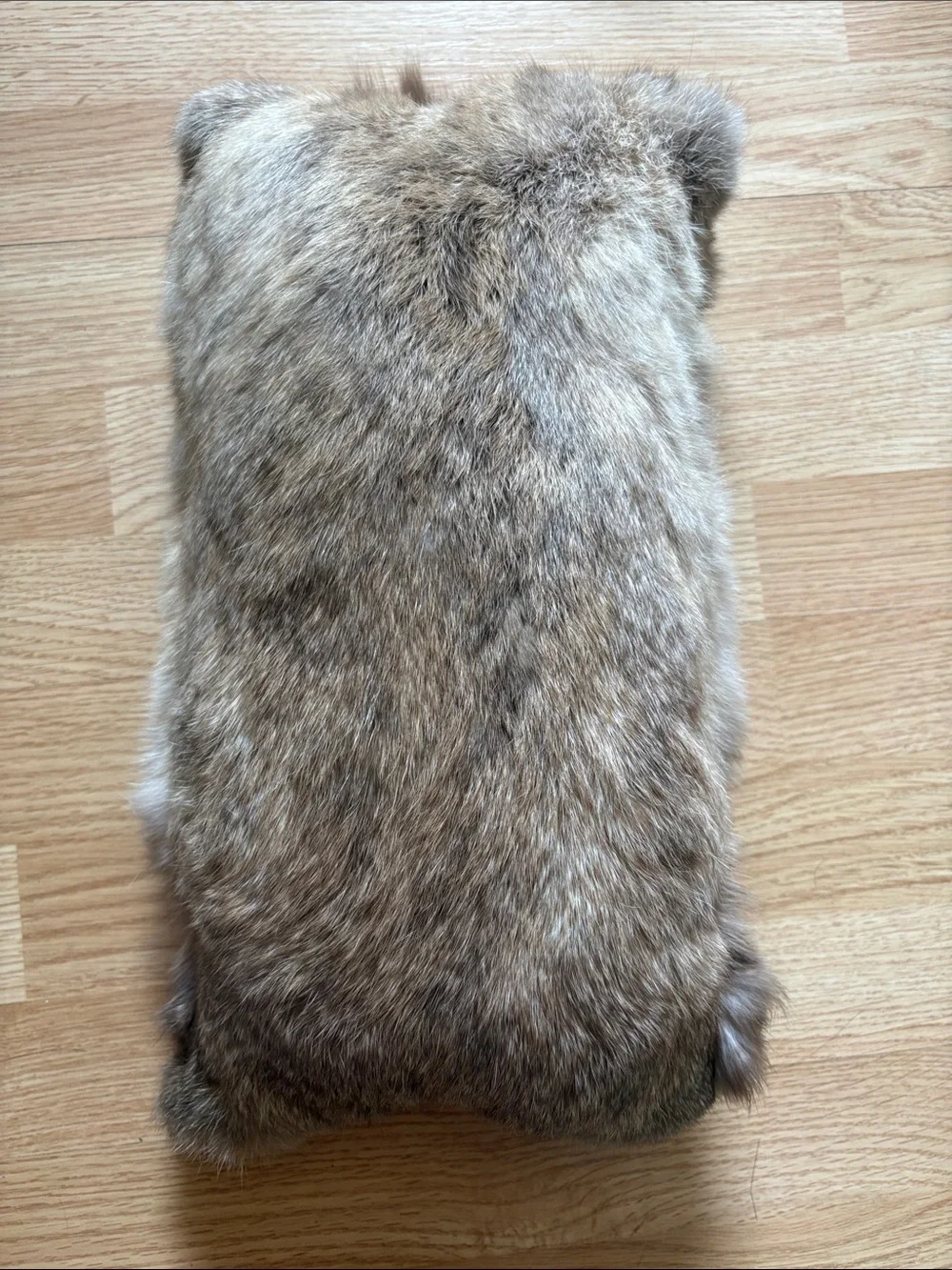 Rabbit fur pillow new
